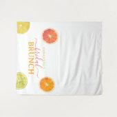 Citrus Bridal Brunch Lemon Orange Brautparty Wandteppich (Vorderseite (Horizontal))