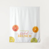Citrus Bridal Brunch Lemon Orange Brautparty Wandteppich (Vorderseite)