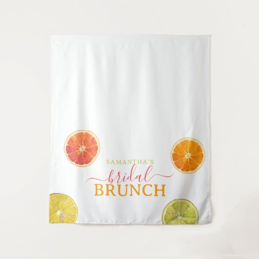 Citrus Bridal Brunch Lemon Orange Brautparty Wandteppich (Vorderseite)