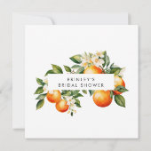 Citrus Bridal Dusche Einladung Orange Mandarin (Rückseite)