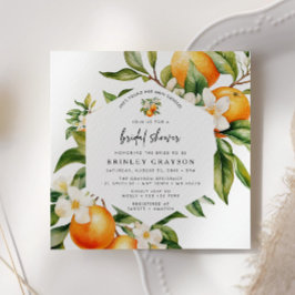 Citrus Bridal Dusche Einladung Orange Mandarin