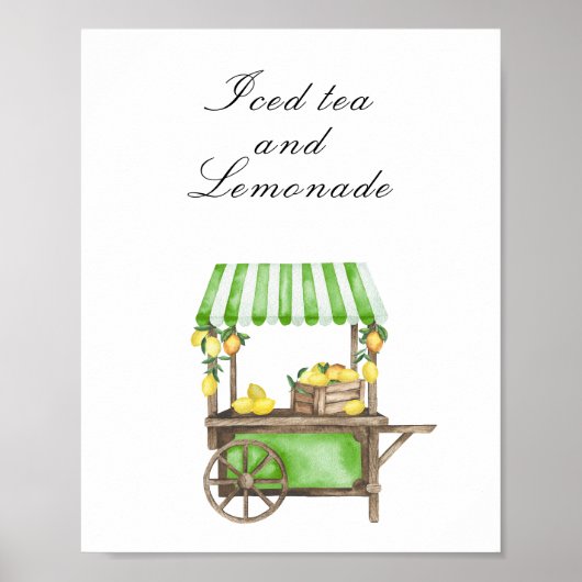 Citrus bridal shower - Iced Tea & Lemonade Poster (Vorne)