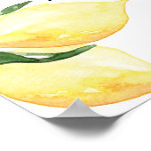 Citrus Bridal Tea Begrüßungsfossilboard Poster (Ecke)