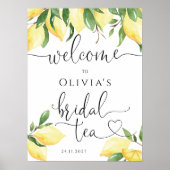 Citrus Bridal Tea Begrüßungsfossilboard Poster (Vorne)