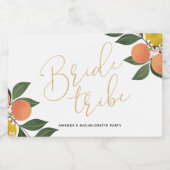 Citrus Bride Tribe Bachelorette Schaumweinetikett (Einzelnes Label)