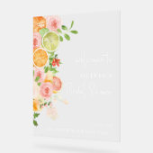 Citrus Bright Brautparty Begrüßung Akryllisches Ze Acrylschild (Winkel)