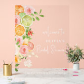 Citrus Bright Brautparty Begrüßung Akryllisches Ze Acrylschild (Hochzeit)