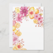 Citrus Bright Floral Mediterranes Brautparty Einladung (Rückseite)