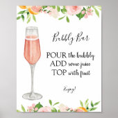Citrus Bubbly Bar Drink Sign Poster (Vorne)