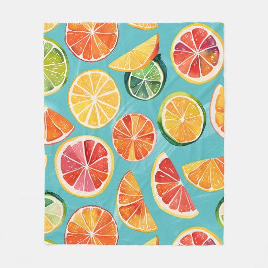 Citrus Burst Fleecedecke (Vorderseite)