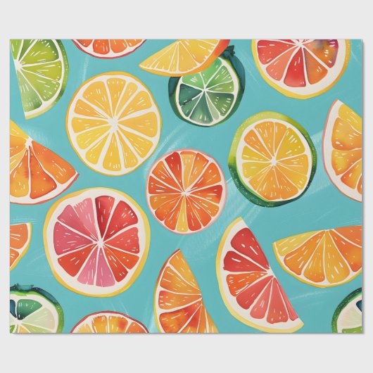 Citrus Burst Geschenkpapier (Flach)