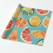 Citrus Burst Geschenkpapier (Ungerollt)