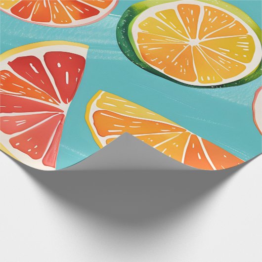 Citrus Burst Geschenkpapier (Ecke)