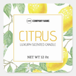 Citrus Candle Label Sticker