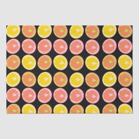 Citrus Candy Lemon Frucht Muster Geburtstag Seidenpapier (Vorderseite)