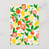 Citrus Celebration CUSTOM BABY SHOWER BÜCHER 4 BAB Begleitkarte (Rückseite)