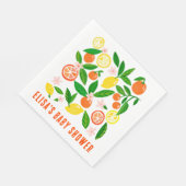 Citrus Celebration Custom BABY SHOWER Vielen Dank Serviette (Ecke)