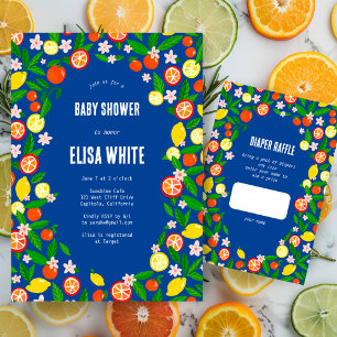 Citrus Celebration CUSTOM Bold Summer BABY SHOWER Einladung
