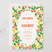 Citrus Celebration CUSTOM Bold Summer BABY SHOWER Einladung (Vorderseite)