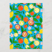 Citrus Celebration CUSTOM Bold Summer LEMON LIMON Menükarte (Rückseite)