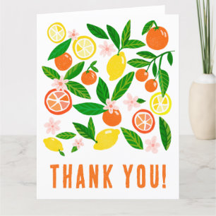Citrus Celebration Custom Colorful Bold Groß Dankeskarte