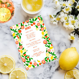 Citrus Celebration CUSTOM GETRÄNKE Sommerfrüchte Menükarte