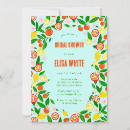 Citrus Celebration CUSTOM QR Summer BRIDAL SHOWER Einladung