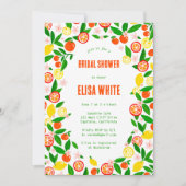 Citrus Celebration CUSTOM QR Summer BRIDAL SHOWER Einladung (Vorderseite)
