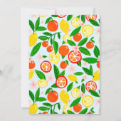 Citrus Celebration CUSTOM Summer BRAUTPARTY Einladung (Rückseite)
