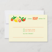 Citrus Celebration CUSTOM Summer BRIDAL SHOWER RSVP Karte (Vorderseite)