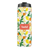 Citrus Celebration Lemon Muster CUSTOM Geschenk Thermosbecher (Vorderseite)