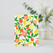 Citrus Celebration Lovely Lemons & Orange Bold Postkarte (Stehend Vorderseite)