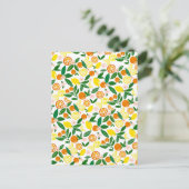 Citrus Celebration Lovely Lemons & Orange Bold Postkarte (Stehend Vorderseite)