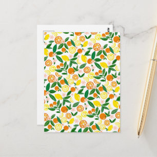 Citrus Celebration Lovely Lemons & Orange Bold Postkarte