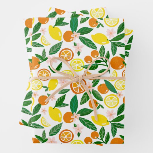 Citrus Celebration Lovely Lemons Phantastisch Oran Geschenkpapier Set (Beispiel)