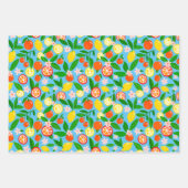 Citrus Celebration Lovely Lemons Phantastisch Oran Geschenkpapier Set (Vorderseite)