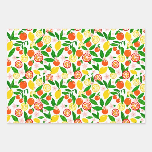 Citrus Celebration Lovely Lemons Phantastisch Oran Geschenkpapier Set (Vorderseite 3)