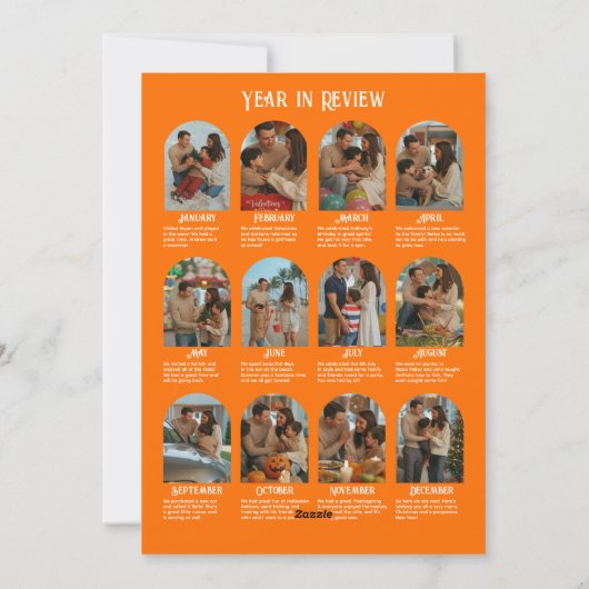 Citrus Cheer "Year in Review" Fotos Weihnachten (Rückseite)