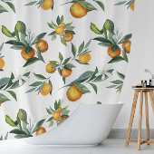 Citrus Chic Aquarell Print Duschvorhang