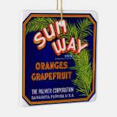 Citrus Christmas Keramikornament (Rechts)