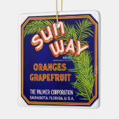 Citrus Christmas Keramikornament (Links)