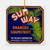 Citrus Christmas Keramikornament (Rückseite)