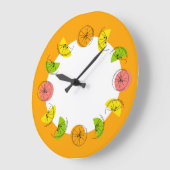 Citrus Circle Orange Uhr rund (Winkel)