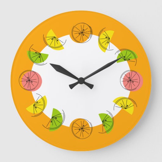 Citrus Circle Orange Uhr rund (Vorderseite)