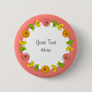 Citrus Circle Pink Textbutton rund Button