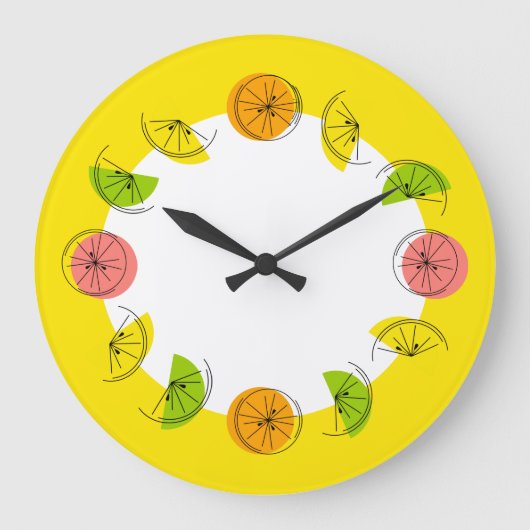 Citrus Circle Yellow Uhr rund (Vorderseite)