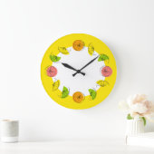 Citrus Circle Yellow Uhr rund (Zuhause)