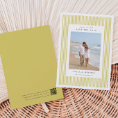 Citrus | Classic Pinstripe Photo Wedding Save The Date