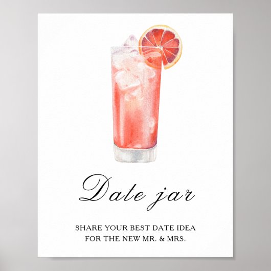 Citrus cocktail bridal shower - date night ideas poster (Vorne)