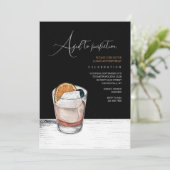 Citrus Cocktail Einladung (Stehend Vorderseite)